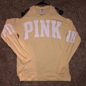 PINK Open Shoulder Long Sleeve